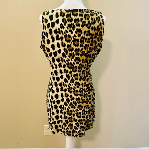 Zara Léopard Print Sheath Dress Large NWT NEW! - Picture 5 of 9